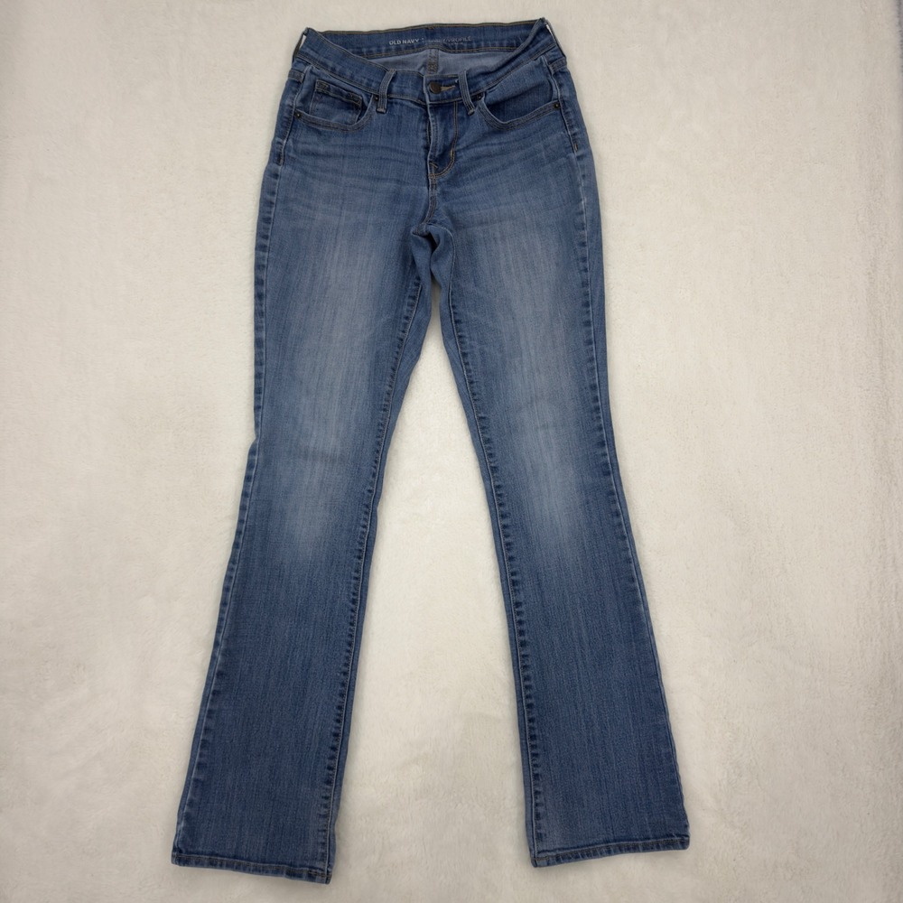 Old Navy Curvy Profile Mid Rise Bootcut Jeans Blue Denim Women Size 2